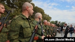 Мобилизованные российские военные в Севастополе, архивное фото 