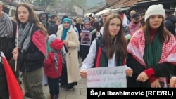 Протести за поддршка на палестинскиот народ во Сараево