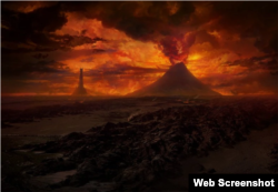 Так країну «Мордор» за творами Джона Толкіна уявляють художники та кіношники