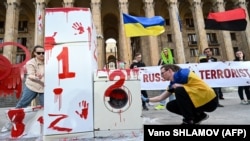 Акция протеста против участия российских спортсменов в Олимпиаде (архивное фото)