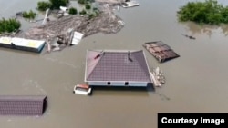 Олешки під час потопу через руйнацію греблі Каховської ГЕС, червень 2023 року