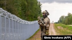 Патрулирование границы Латвии