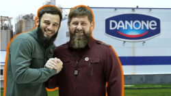 Закриев ИбрахIим а, Кадыров Рамзан а Danone завода хьалха / Коллаж