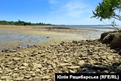 Село на березі обмілілого Каховського водосховища, Нікопольський район Дніпропетровська область, 9 червня 2023 року