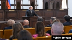 Վարչապետ Նիկոլ Փաշինյանը ելույթ է ունենում Սահմանադրական դատարանում՝ դատարանի հիմնադրման 28-րդ տարեդարձի առթիվ, Երևան, 9-ը փետրվարի, 2024թ.