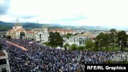 «Ո՛չ Արցախի էթնիկ զտմանը» շարժման հանրահավաքը Ստեփանակերտում։