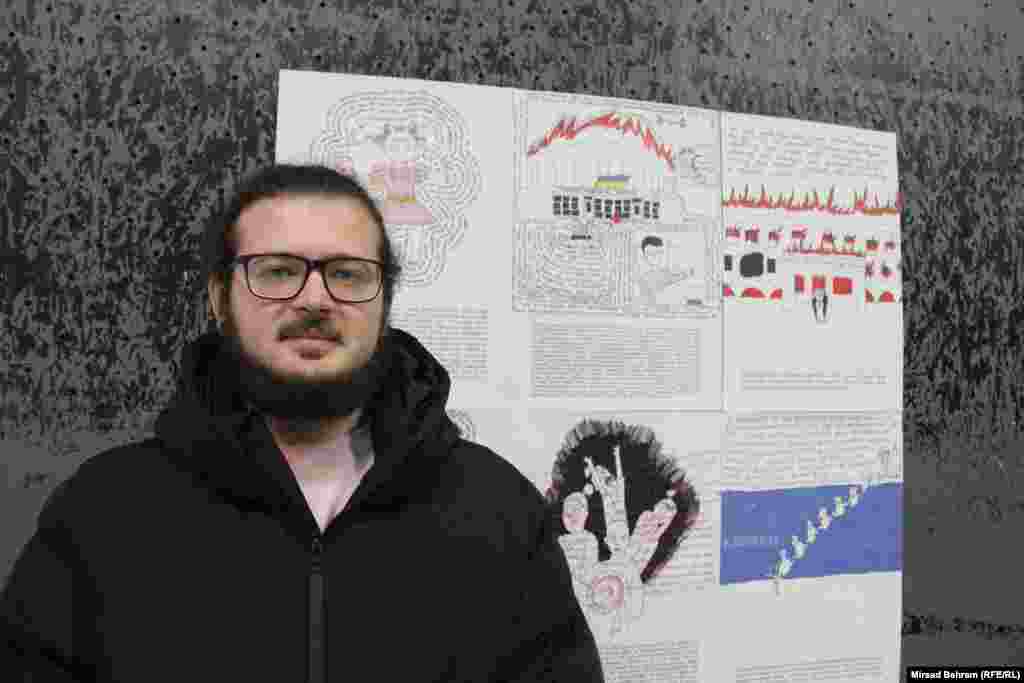 "Ovom izložbom pokušavamo omogućiti umjetnicama, koje su već ilustrirale priče običnih ljudi iz okupiranih područja, jer mislimo da je to način da se probudi empatija&ldquo;, izjavio je za RSE o motivima za organizaciju izložbe Boris Filipić, programski koordinator OKC Abrašević.