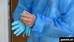 Пандемия пайтида ишлаётган ўзбекистонлик шифокор, май, 2020