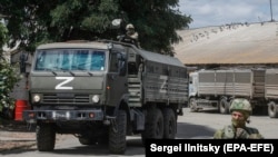 Російські військові в Мелітополі, липень 2022 року