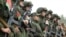 Белорусские военнослужащие на церемонии открытия совместных с Россией учений