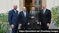 Եվրամիության խորհրդի նախագահի, Ֆրանսիայի նախագահի, Հայաստանի վարչապետի և Ադրբեջանի նախագահի քառակողմ հանդիպումը Պրահայում, 6-ը հոկտեմբերի, 2022թ.