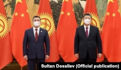Садыр Жапаров и Си Цзиньпин в Пекине. 2022 год.