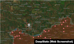 Карта участка фронта под Покровском, март 2025 года