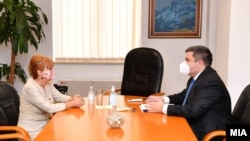 Јавната обвинителка Вилма Русковска и министерот за правда Бојан Маричиќ