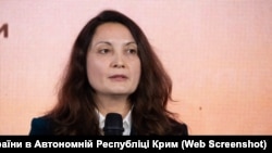 Активістка кримчацького народу Тетяна Косецька на першому Конгресі корінних народів