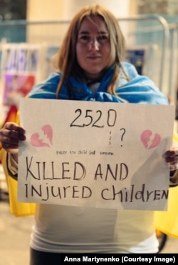 Анна під час заходу на підтримку України