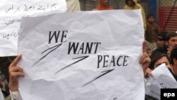 په خیبر پښتونخوا کې تر دې مخکې هم د سولې لپاره مظاهرې شوې دي. دا انځور په ۲۰۱۴ز کال په ډېره اسماعیل خان کې د امن لپاره د لاریون پر مهال اخیستل شوی.