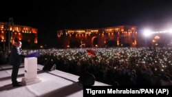 Հայաստան - Նիկոլ Փաշինյանի «Քաղաքացիական պայմանագիր» կուսակցության հունիսի 21-ի հանրահավաքը Երևանի Հանրապետության հրապարակում