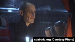 Павал Севярынец у аўтобусе