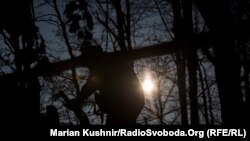 На украинских позициях возле Горловки, 19 апреля 2021 года