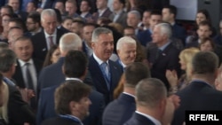 Đukanović i Marović na partijskom kongresu 2019.