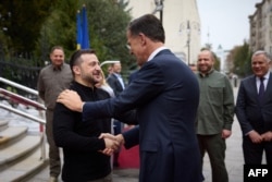 Генсекретар НАТО Марк Рютте в Києві 3 жовтня 2024 року. Першу поїздку в ролі очільника НАТО Рютте здійснив саме до України