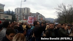 Protest ispred Vlade Federacije BiH