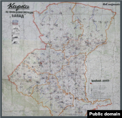 Мапа депортаційної операції «Запад», що була проведена у жовтні 1947 року