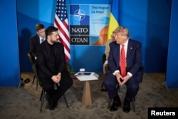 Зустріч президентів США та України на полях саміту НАТО в нідерландській Гаазі 25 червня 2025 року