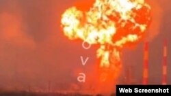 Пожежа на території Рязанської нафтобази у Росії після атаки українського дрона в ніч на 2 серпня