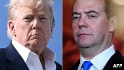 Дональд Трамп і Дмитро Медведєв (праворуч), фотоколаж