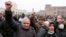 ARMENIA - Opposition demonstrators react while listening to a speaker during a rally to pressure Armenian Prime Minister Nikol Pashinyan to resign in Yerevan, December 22, 2020