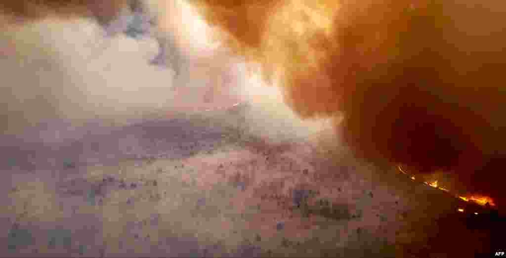 Стовпи диму піднімаються неподалік Чорнобилької АЕС