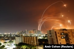 Ізраїльська протиракетна система «Залізний купол» в дії, 12 травня 2021 року