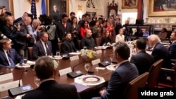 Дональд Трамп приймає президента Зеленського у Білому домі 17 жовтня 2025 року. По праву руку від українського лідера – глава його Офісу Андрій Єрмак