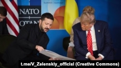 Володимир Зеленський і Дональд Трамп. Гаага, Нідерланди, 25 червня 2025 року