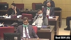 Optuženi Novalić, Solak i Hodžić tokom saslušanja na Sudu BiH, 30. maj 2020.