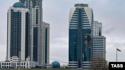 "Грозный-Сити" после удара БПЛА, Чечня