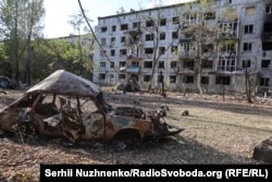 Разрушения в городе Доброполье Донецкой области, август этого года. Доброполье долгое время был тыловой город, но сейчас здесь часто фиксируют российские обстрелы