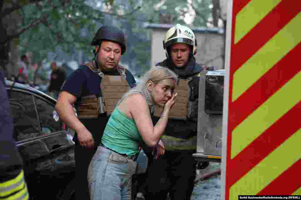 Этой жительнице Киева удалось выжить во время ночной атаки