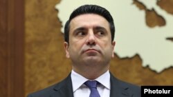 Armenia - Speaker Alen Simonian attends a session of the Armenian parliament, Yerevan, January, 2025.