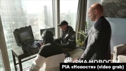 Пілотування російського дрона у діловому центрі «Москва-сіті»