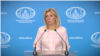 Purtătoarea de cuvânt a ministerului rus de Externe Maria Zaharova.