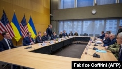 Дэлегацыі Ўкраіны і ЗША на перамовах у місіі ЗША ў Жэнэве (Швайцарыя), 23 лістапада 2025 году