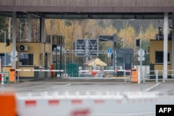 Пограничный переход из Литвы в Беларусь недалеко от Шальчининкай на юго-востоке страны