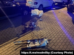 Обломки российского беспилотника, сбитого над Минском. 29 июля 2025 года