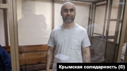 Эльдар Кантимиров, фигурант алуштинского «дела Хизб ут-Тахрир» на заседании в Южном окружном военном суде города Ростов-на-Дону, 17 августа 2020 года