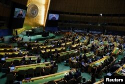 Президент Украины Владимир Зеленский выступил на Генассамблее ООН в Нью-Йорке. США, 25 сентября 2024 года