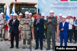 Церемония начала разработки котлована под первый реактор малой атомной станции, Фаришский район, 9 октября 2025 года