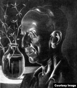 Николай Акимов. Портрет Евгения Шварца, 1942.